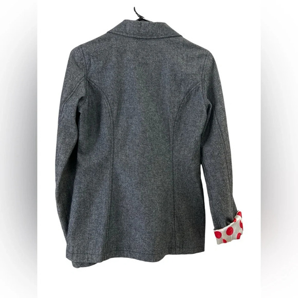 Tulle red polkadot grey blazer jacket - Picture 5 of 6